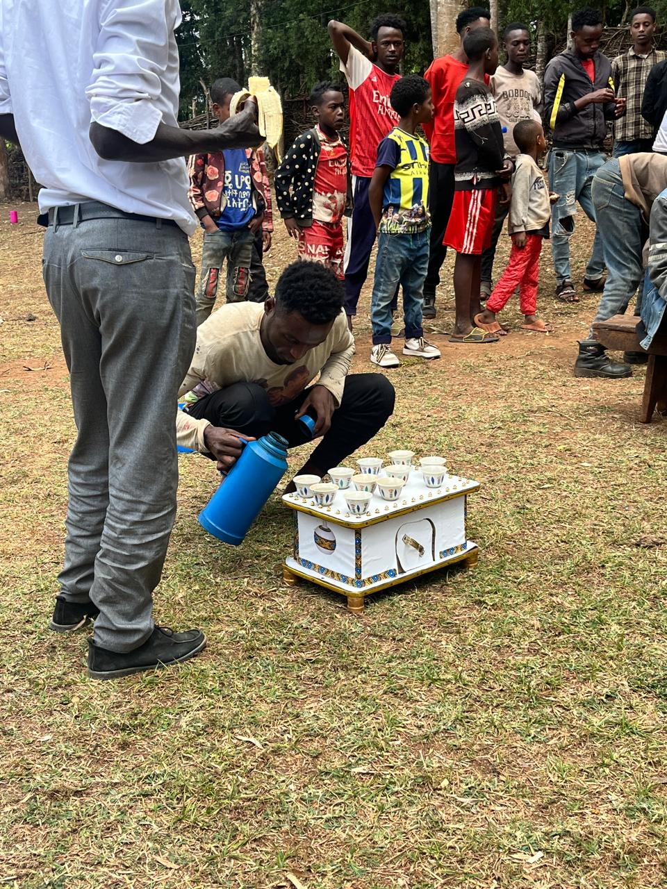 Coffee ceremony during fieldwork in Ethiopia